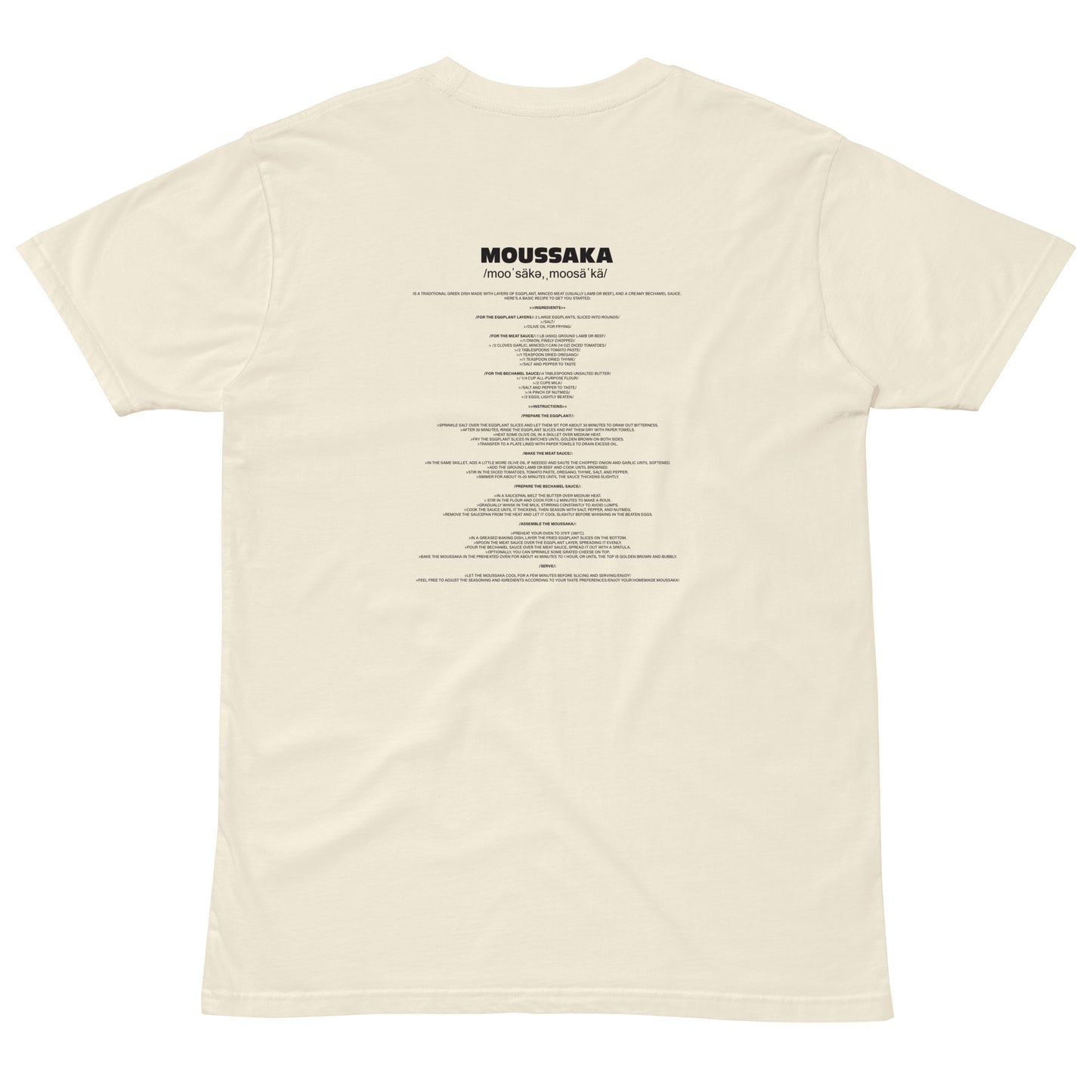 UNISEX PREMIUM 'CULINARY' TEE
