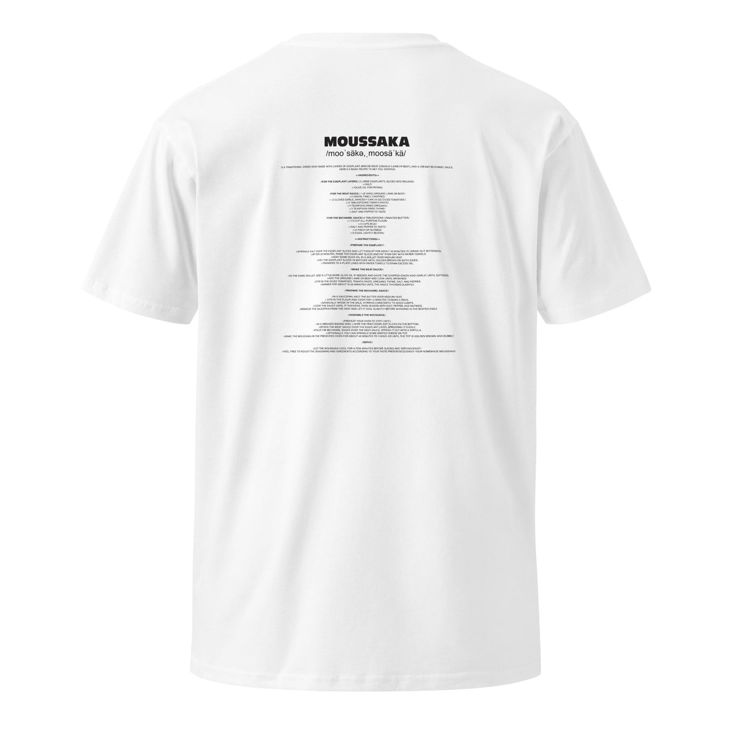 UNISEX PREMIUM 'CULINARY' TEE