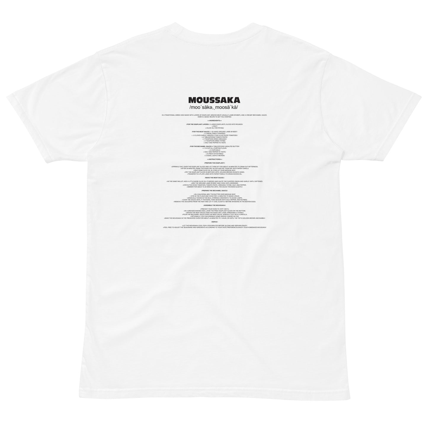 UNISEX PREMIUM 'CULINARY' TEE